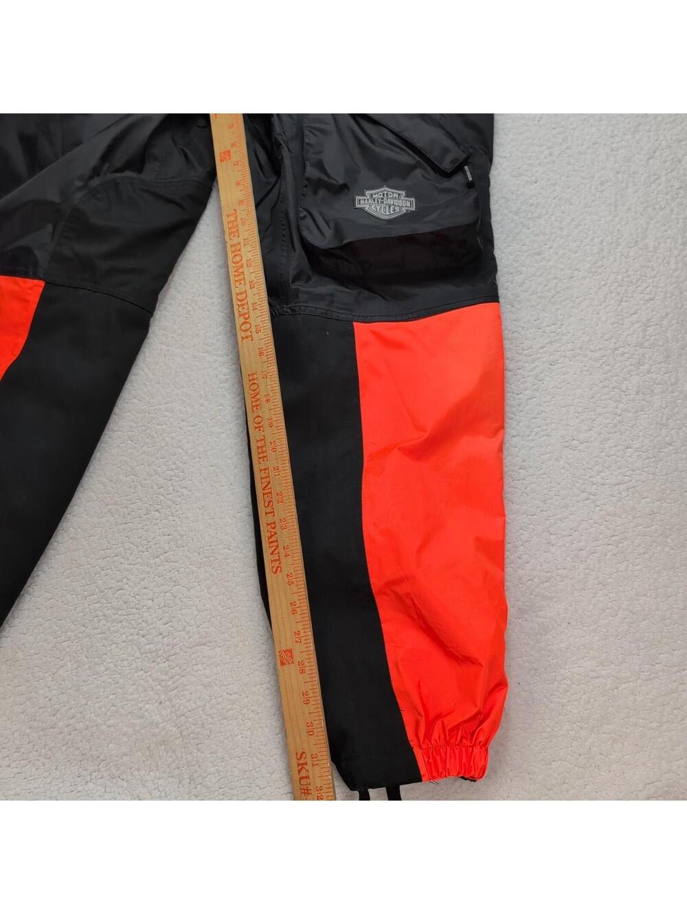 Harley Davidson Hi-Vis Motorcycle Waterproof Overalls Bib Pants Mens L Stirrups - Picture 5 of 14